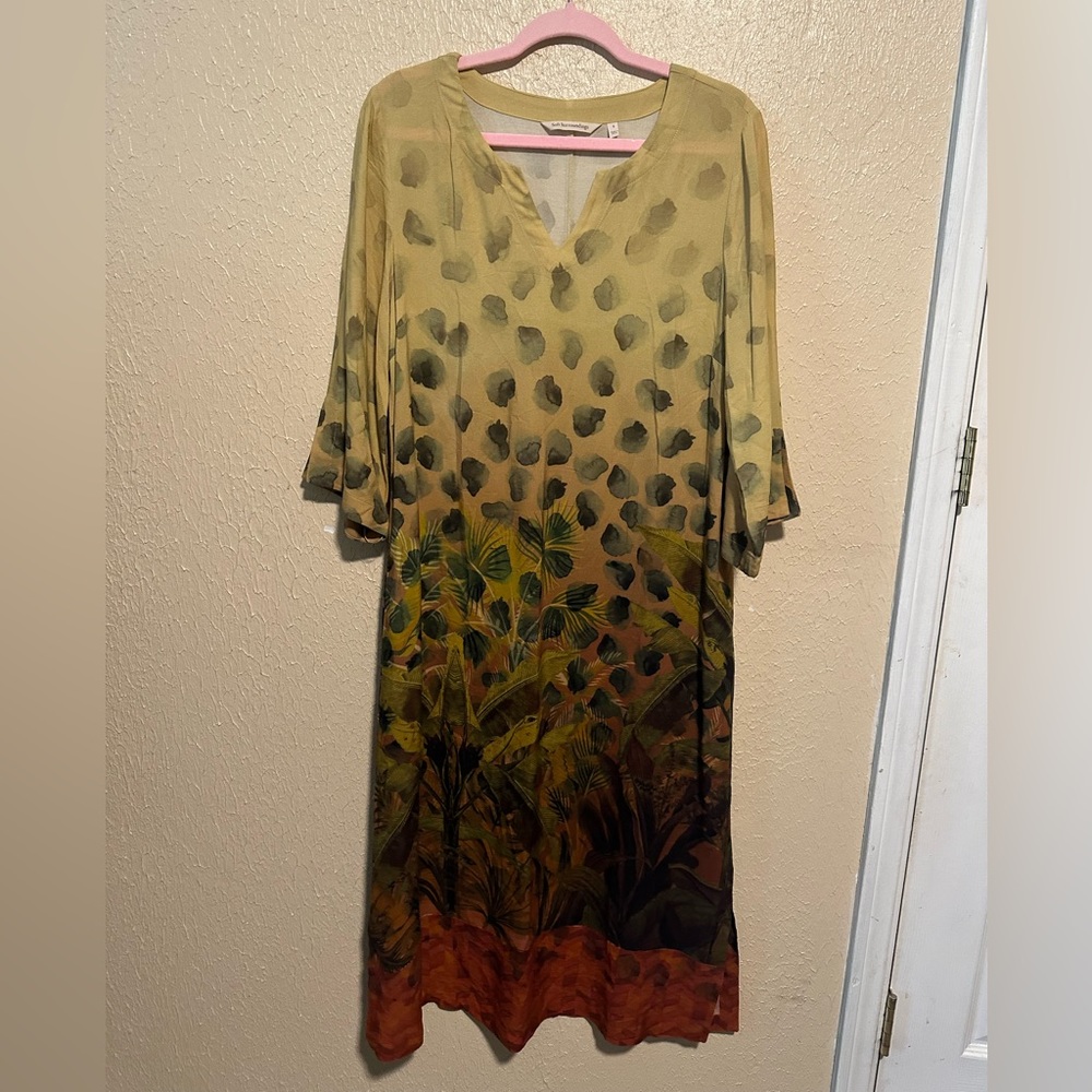 Soft Surroundings Tivoli Multi Jungle Fever Dress Size Small
